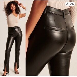 Abercrombie & Fitch Vegan Leather Ankle Split Leg Ultra High Rise NWOT 26/2